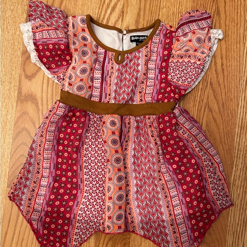 Pogo Club if N.Y. Girls Pink & Red Dress size S (4)